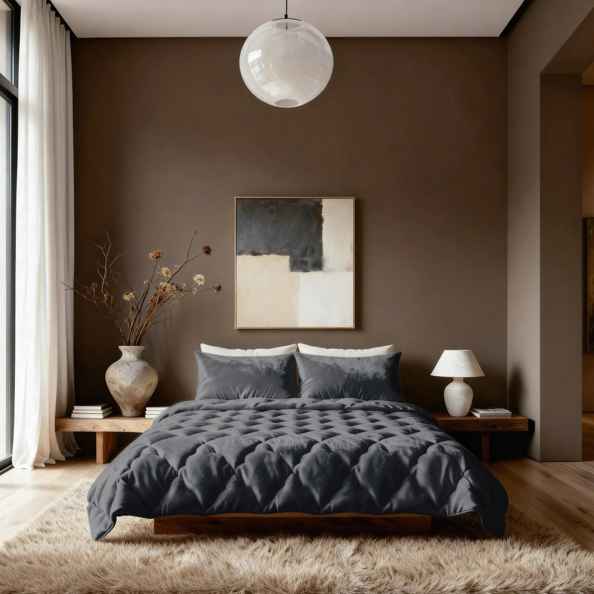 Zelesta Flanel Uni - Zwart