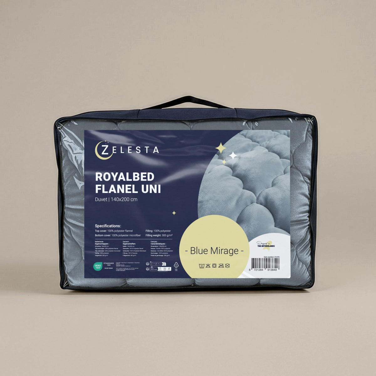 Zelesta Flanel Uni - Blue Mirage