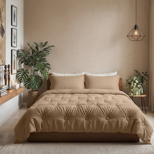 Zelesta Japandibed Katoen Mousseline - Brown