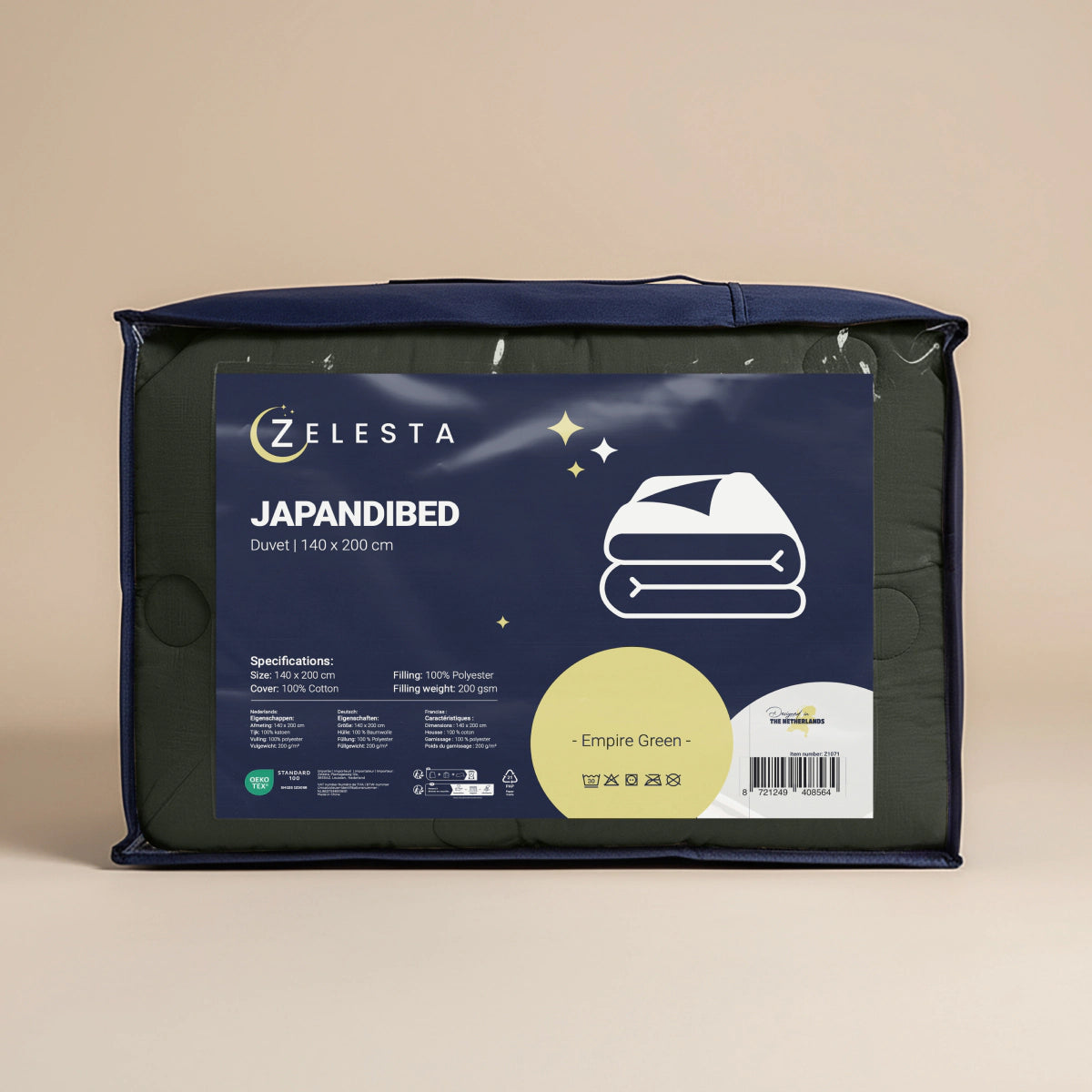 Zelesta Japandibed Katoen Mousseline - Green