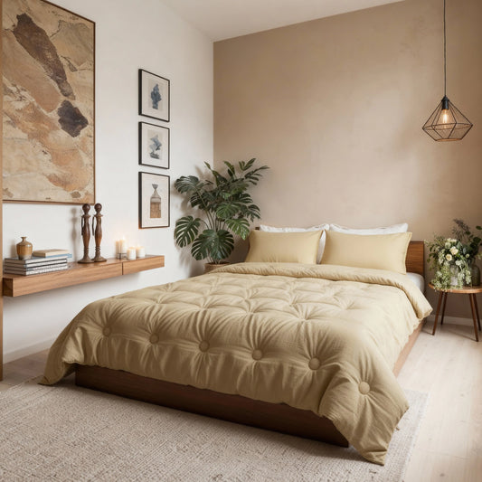 Zelesta Japandibed Katoen Mousseline - Ochre