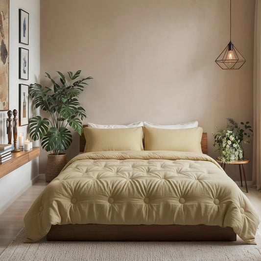 Zelesta Japandibed Katoen Mousseline - Ochre