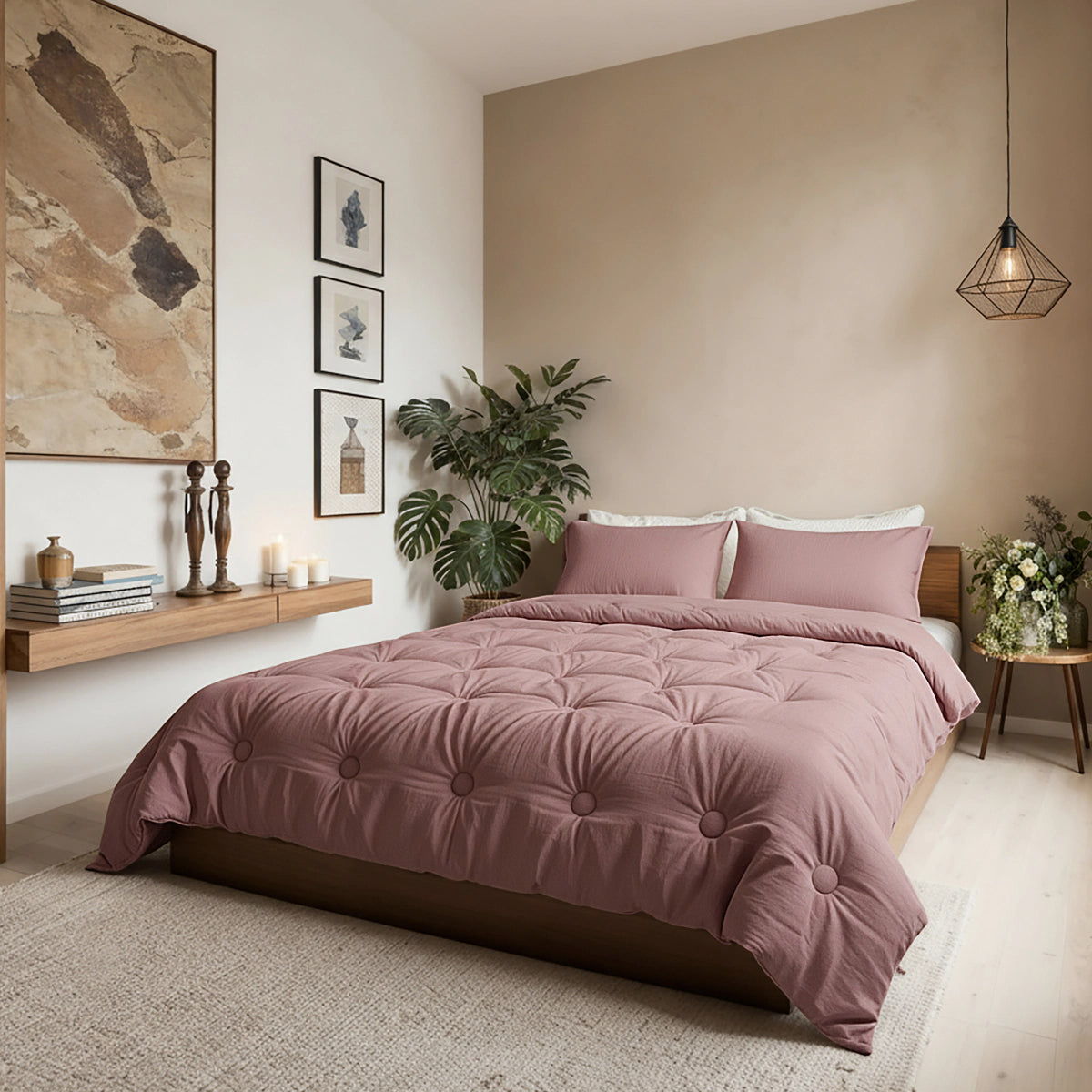 Zelesta Japandibed Katoen Mousseline - Old Pink