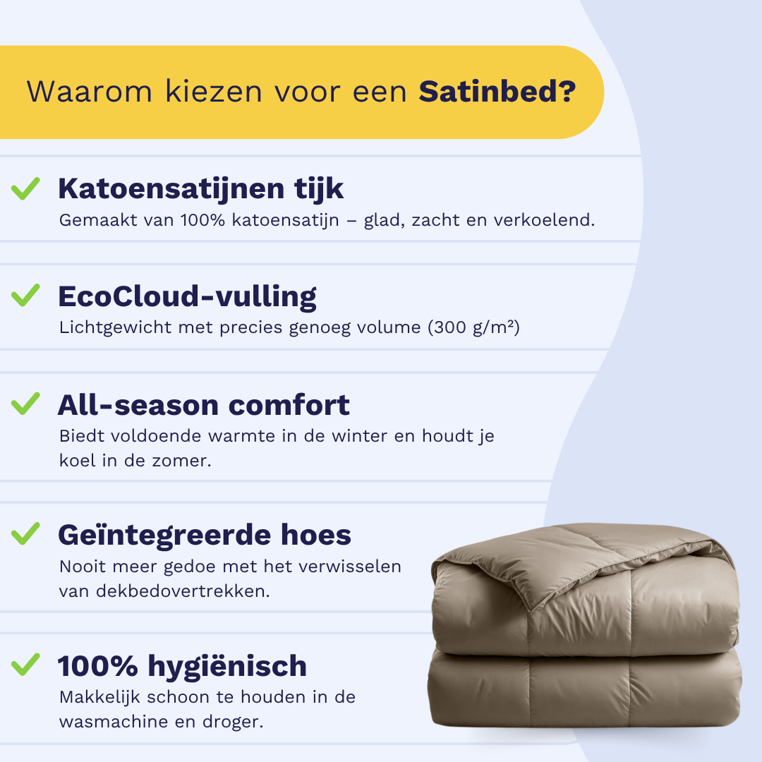 Zelesta Satinbed Katoen - Beautiful Brown