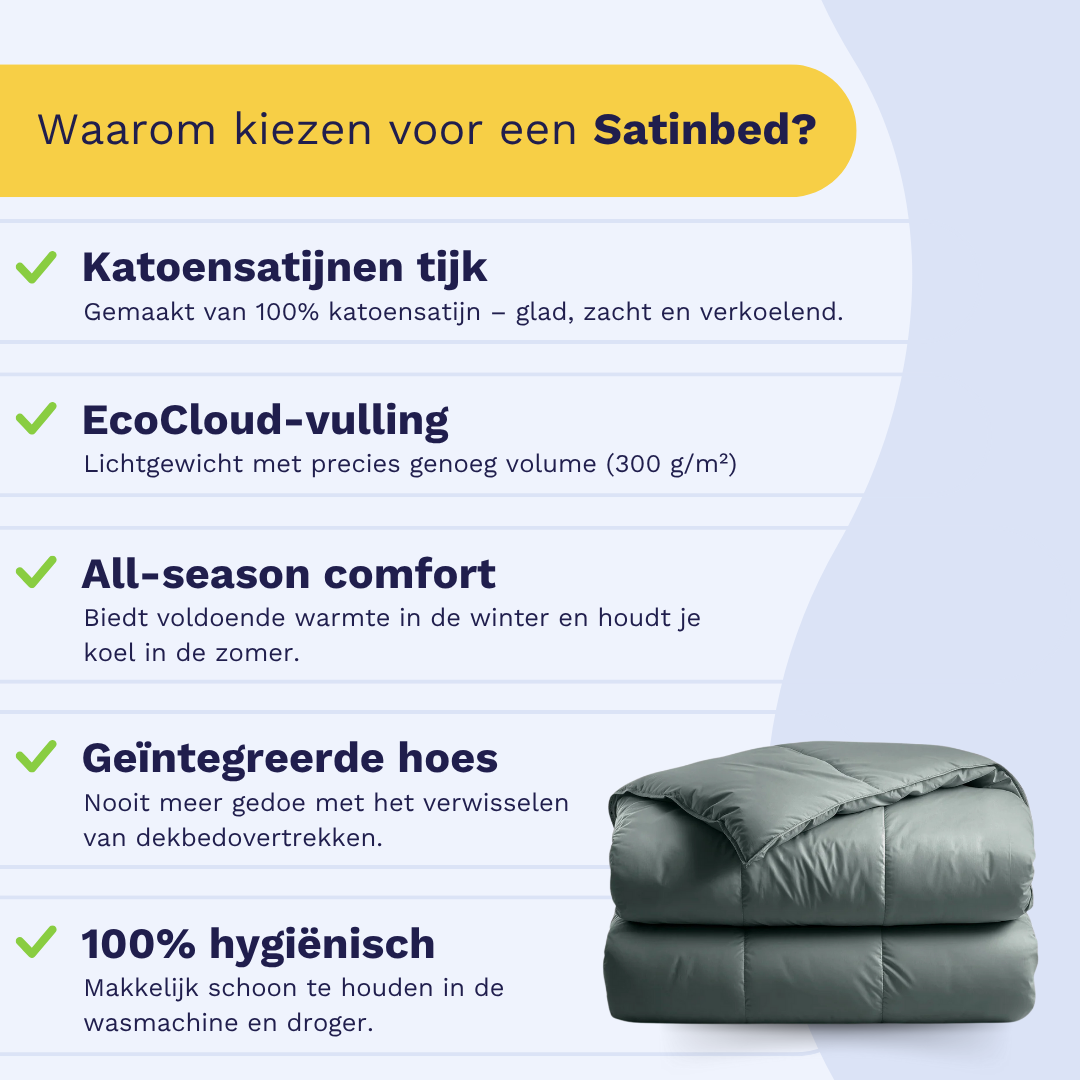 Zelesta Satinbed Katoen - Grateful Green