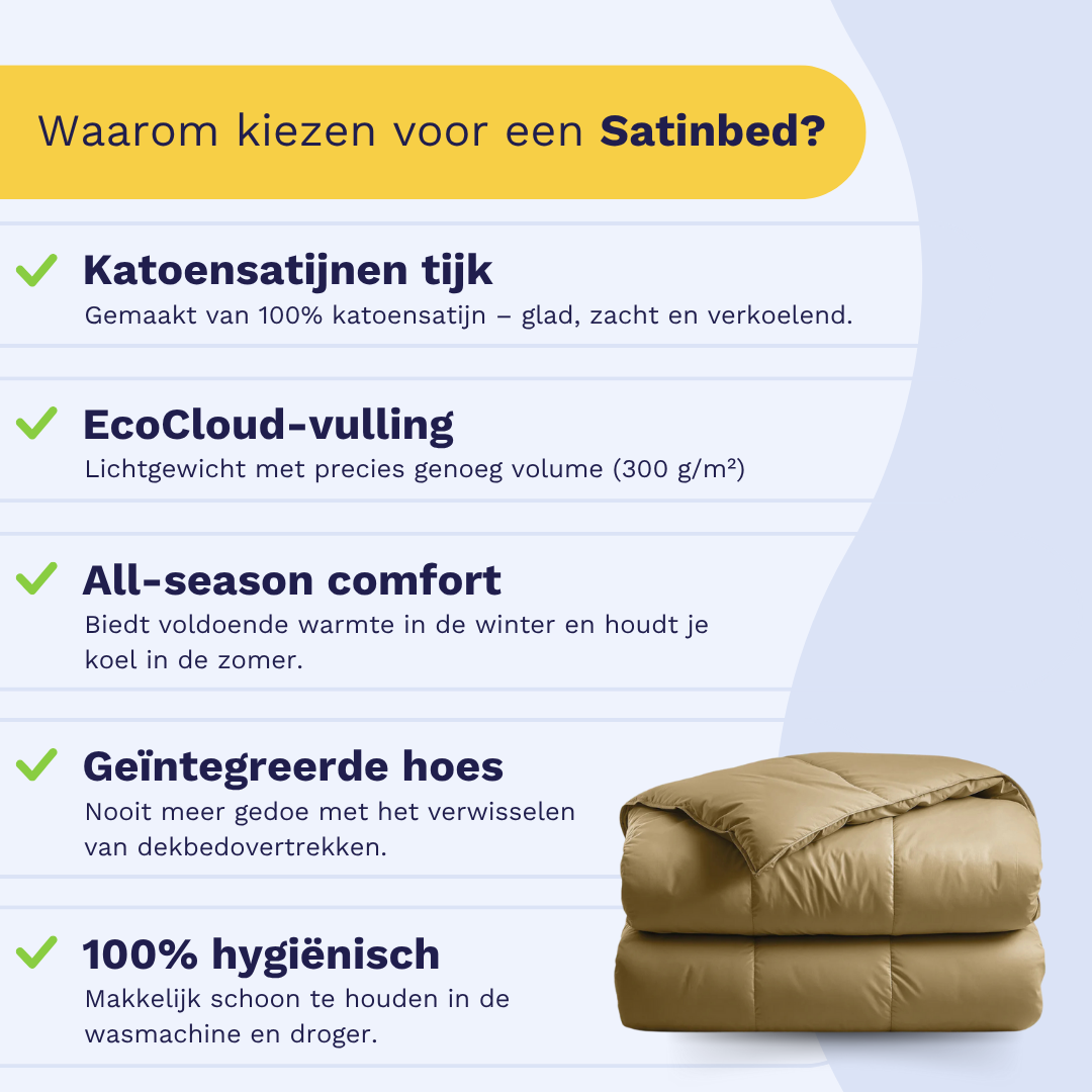 Zelesta Satinbed Katoen - Original Oker