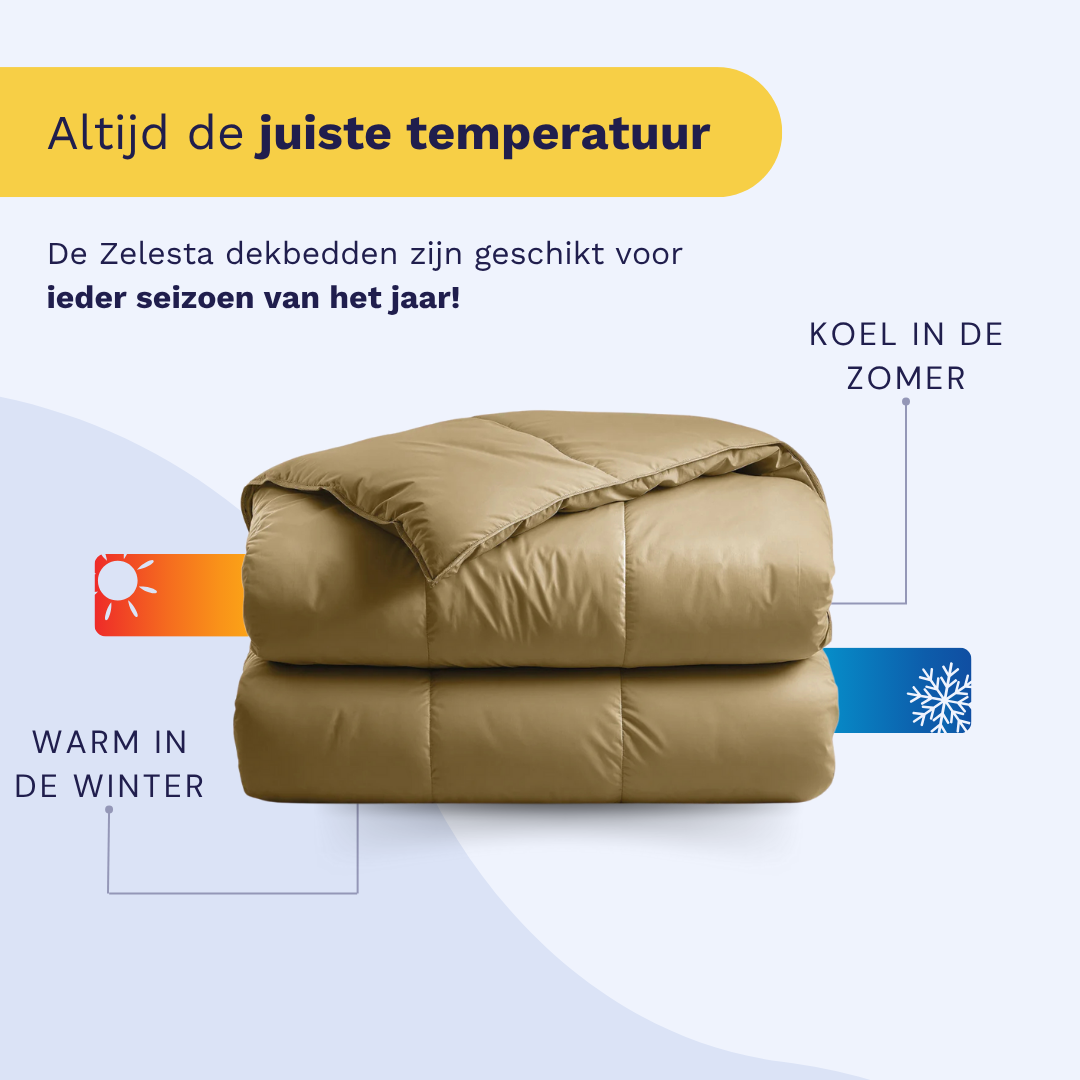 Zelesta Satinbed Katoen - Original Oker