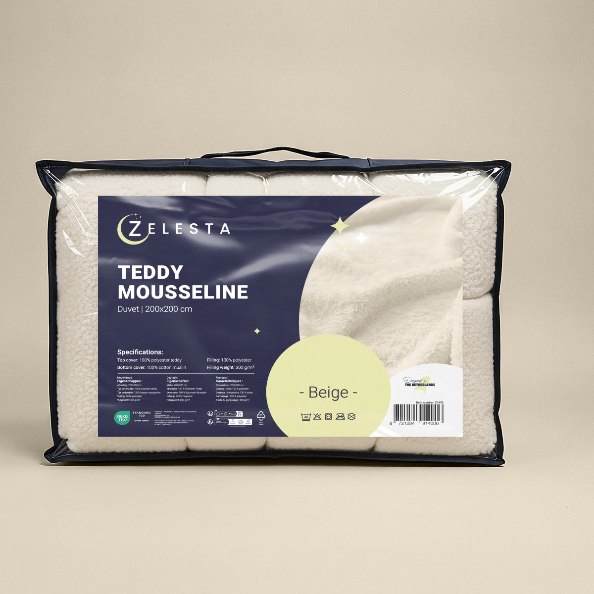 Zelesta Teddy Katoen Mousseline - Beige