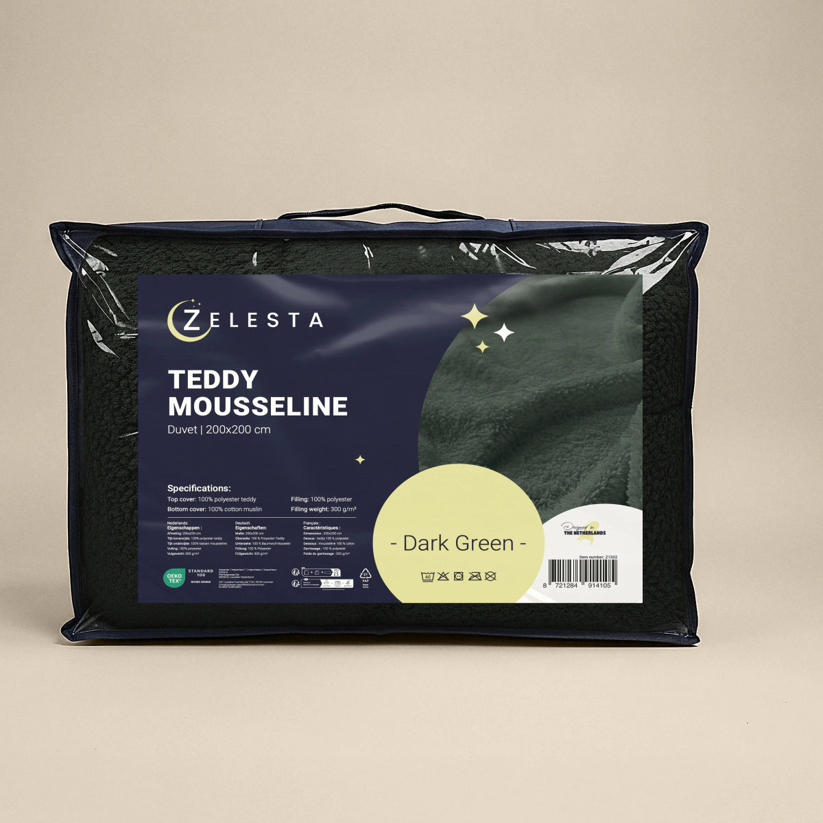 Zelesta Teddy Katoen Mousseline - Green