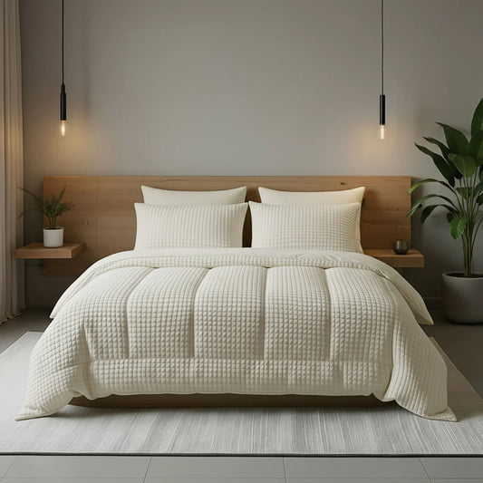 Zelesta Special Teddy Check Duvet - Cream