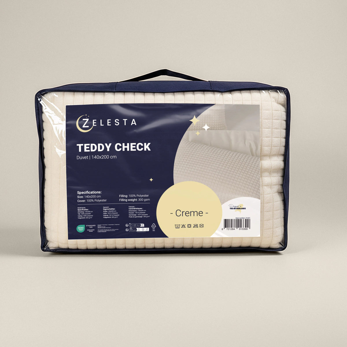 Zelesta Teddy Check - Créme