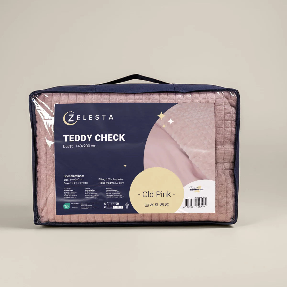 Zelesta Special Teddy Check Duvet - Old Pink