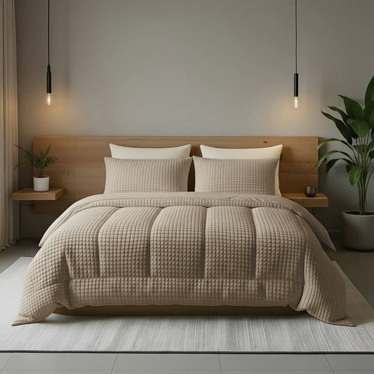 Zelesta Special Teddy Check Duvet - Taupe