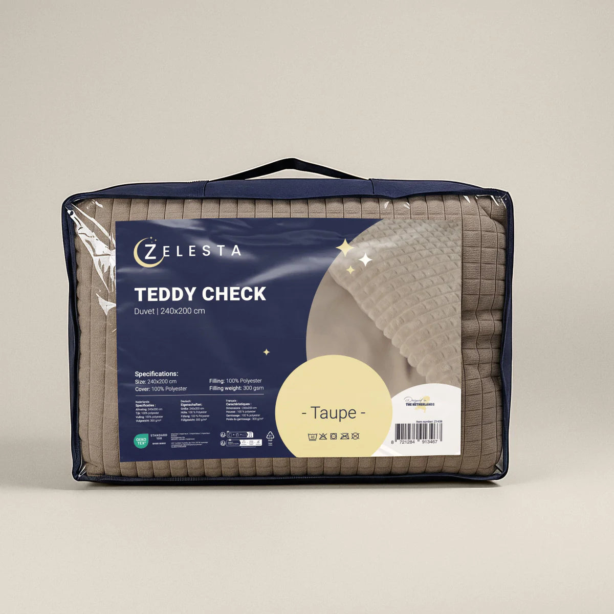 Zelesta Special Teddy Check Duvet - Taupe