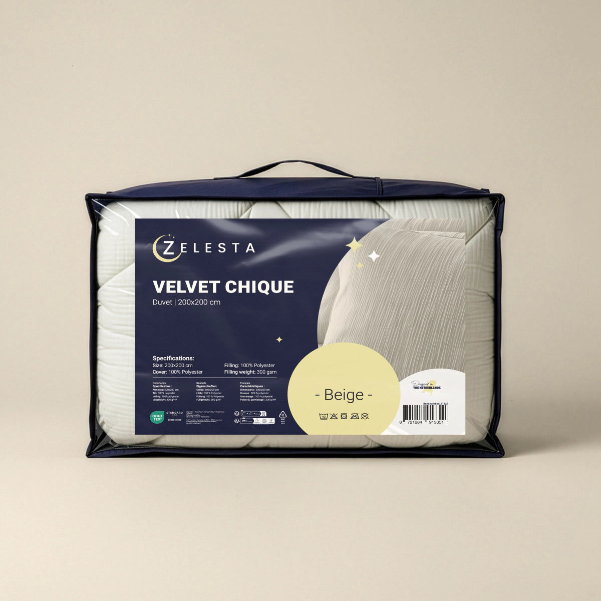 Zelesta Flanel Velvetbed Chique - Beige