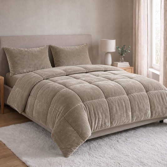 Zelesta Special Flannel Uni Pillowcases Set Of 2 - Taupe