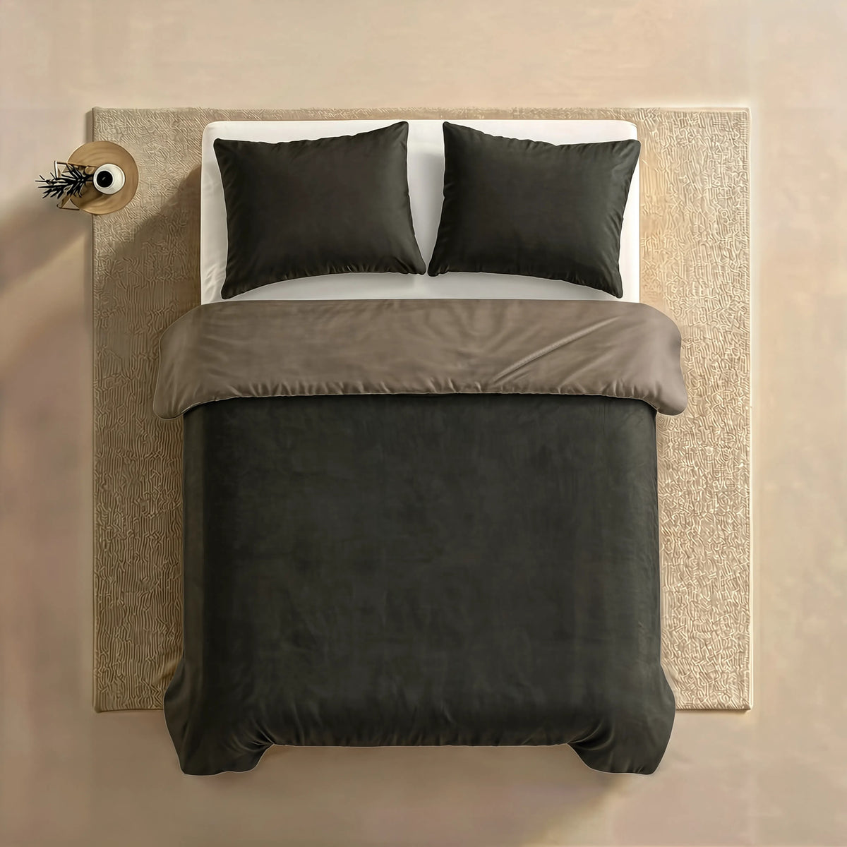 Zelesta Pure Duo Seamless Cotton Pillowcase Set Of 2 - Anthracite