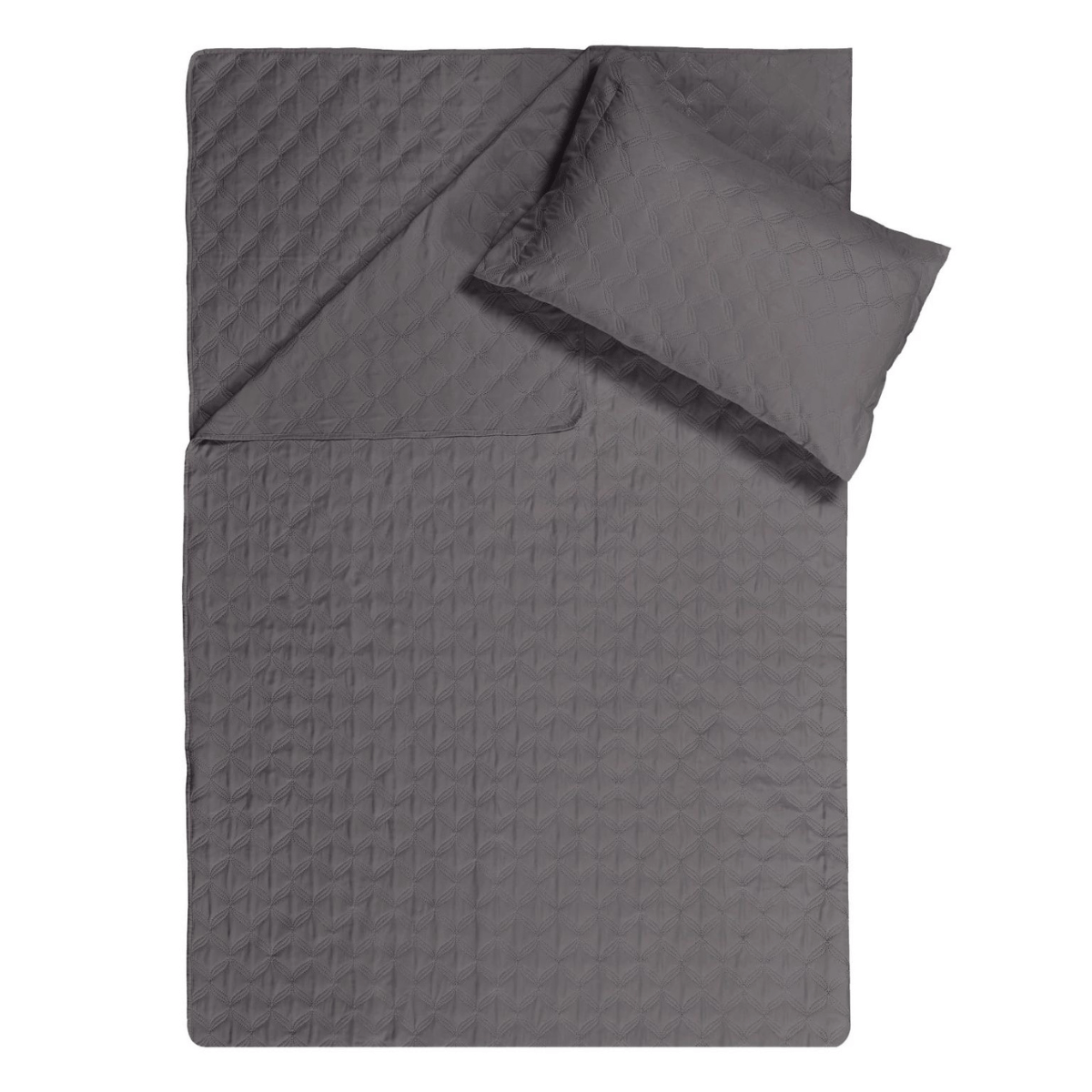 Chrone Antraciet Bedsprei