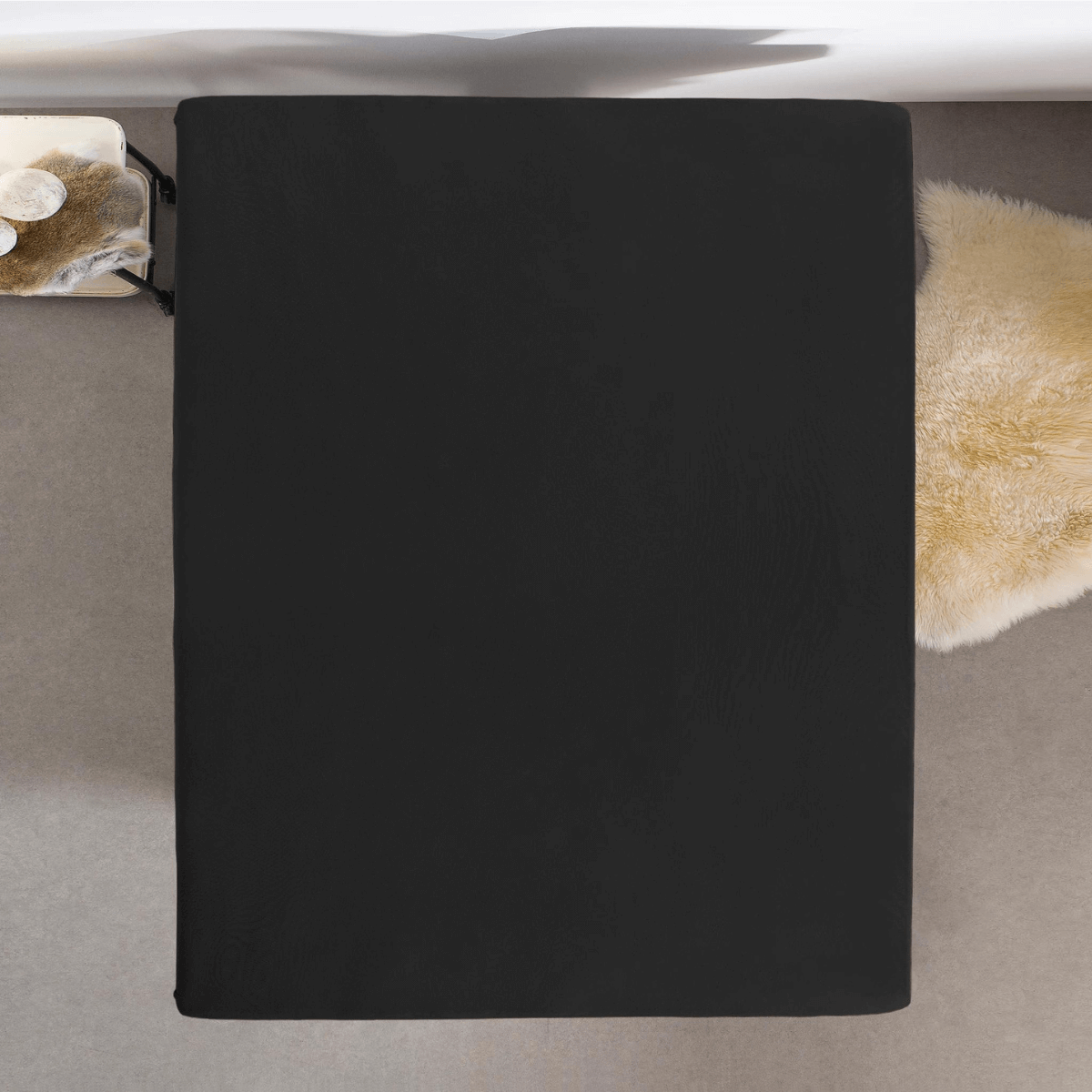 Jersey Topper Hoeslaken Zwart