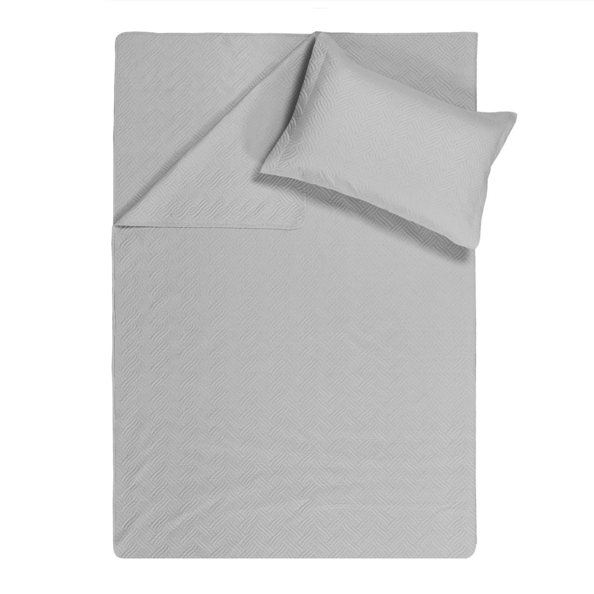 Wave Zilver Bedsprei