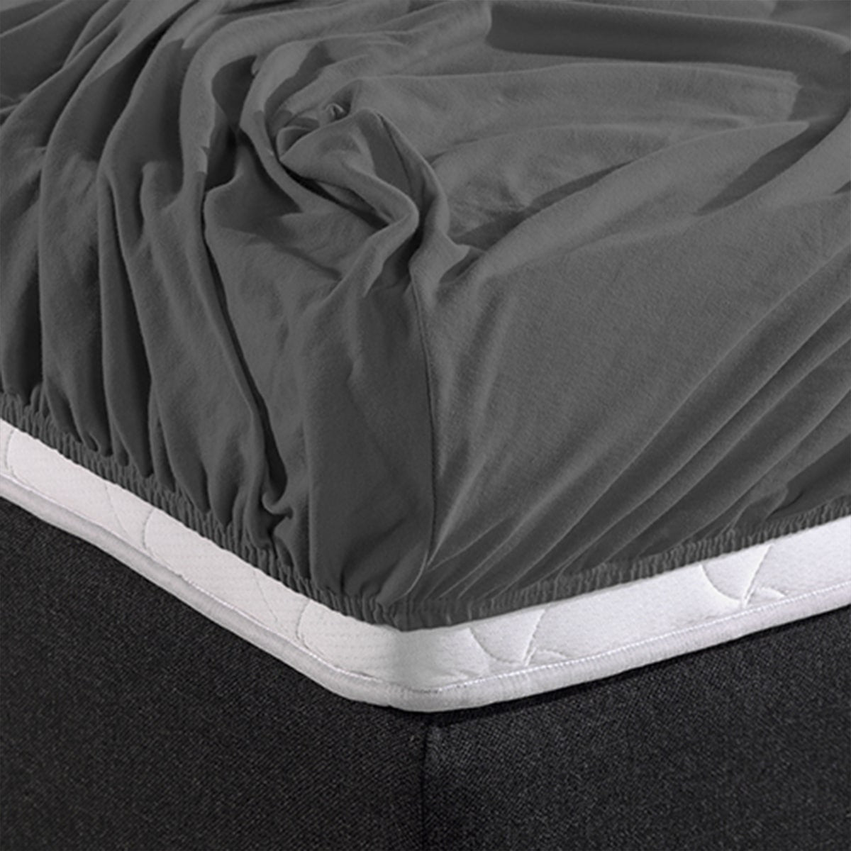 Hoeslaken Dubbel Jersey Anthracite