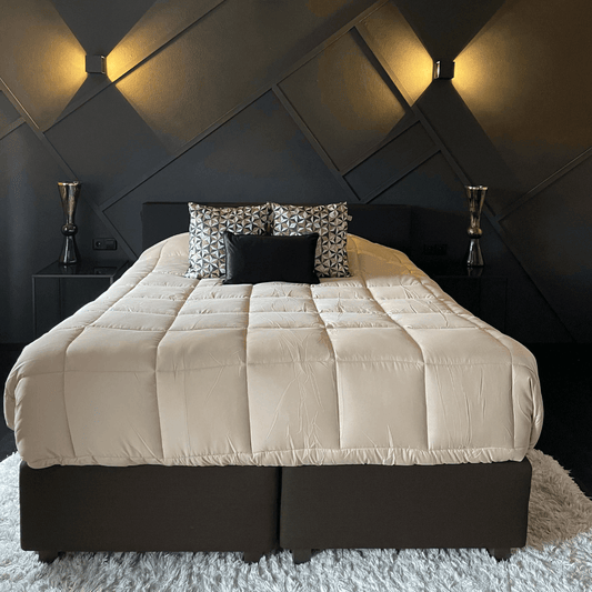 zelesta easybed dekbed lifestyle foto beige
