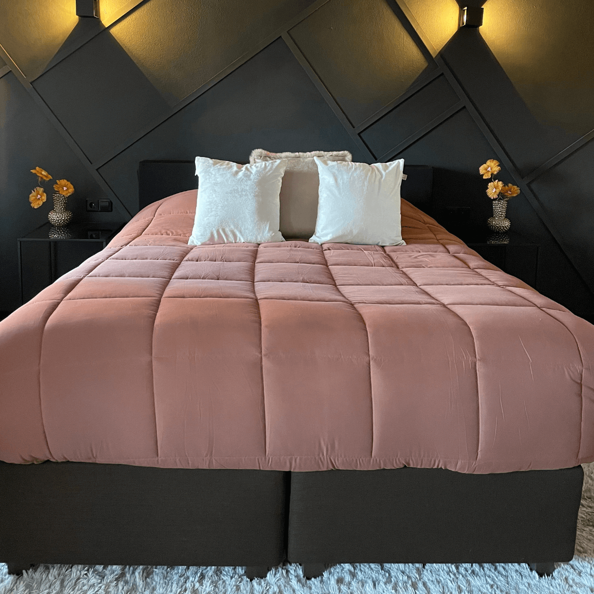 zelesta easybed dekbed zonder overtrek kleur chocolade mokka