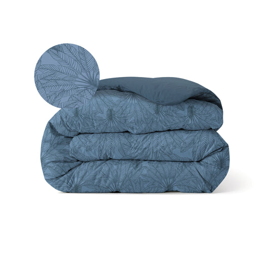 Zelesta Comfort Design Naadloos Dekbed - Botanical Line Art Blue