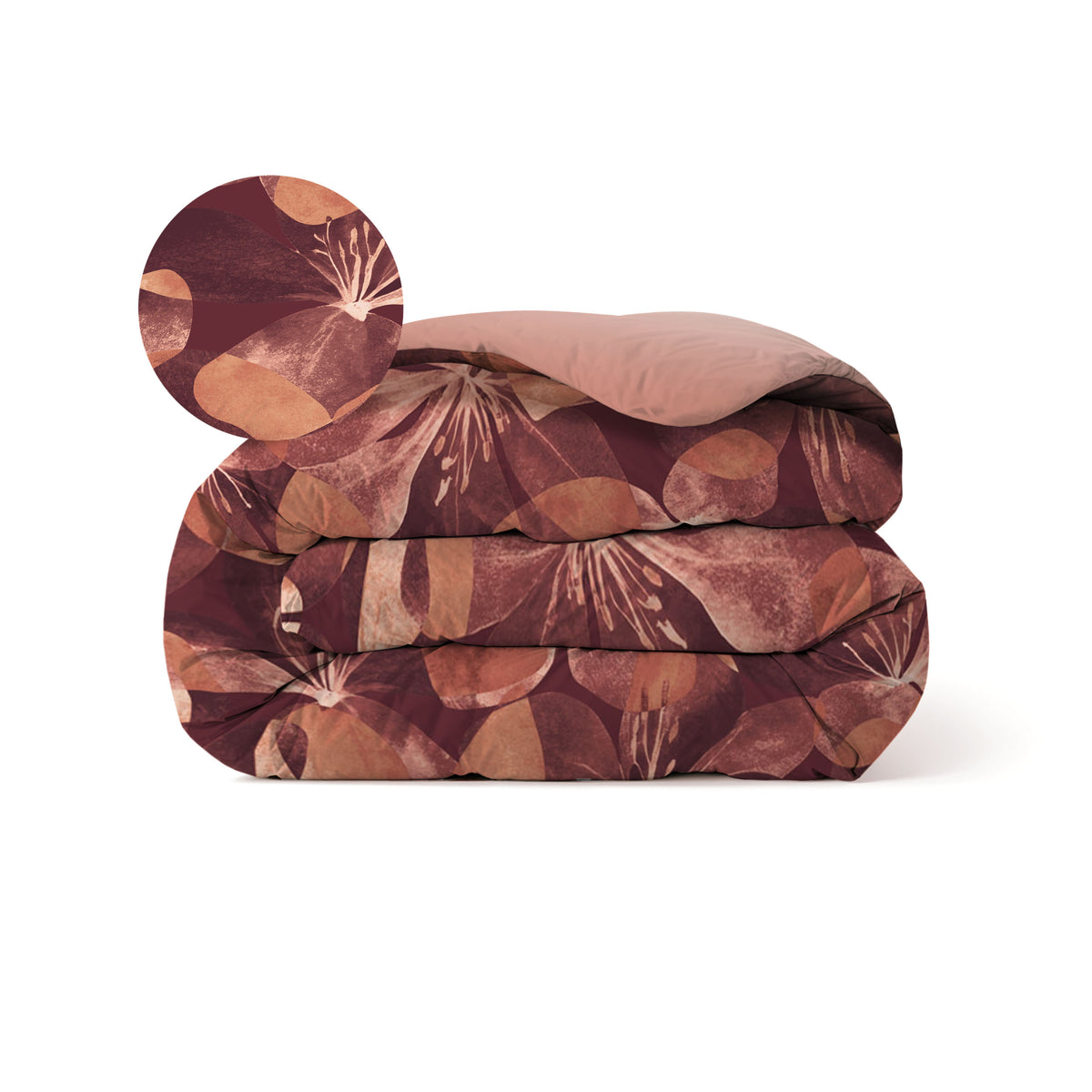 Zelesta Comfort Design Naadloos Dekbed - Oversized Flower Blush Red