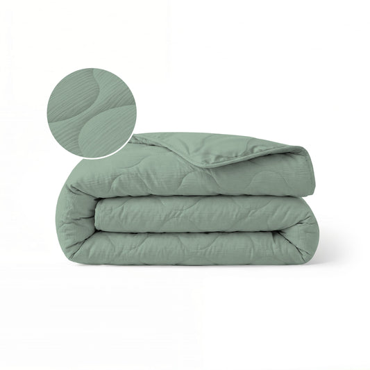 Zelesta Special Muslin Summer Duvet - Eucalyptus Green