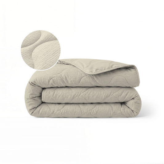 Zelesta Special Seersucker Summer Duvet - Almond Milk Beige