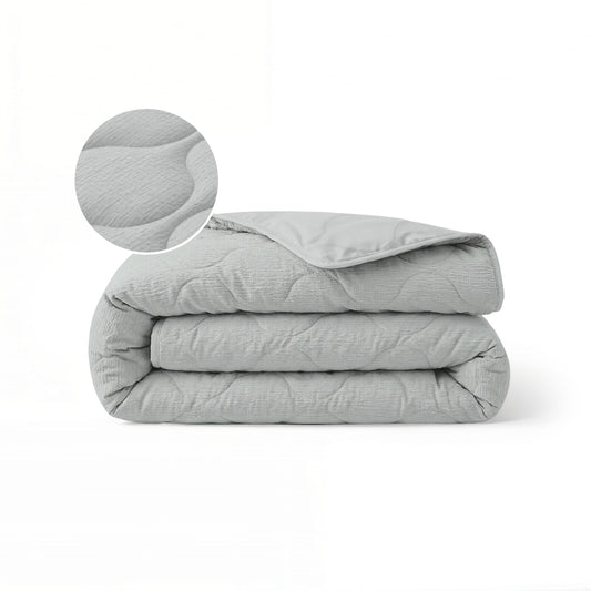 Zelesta Special Seersucker Summer Duvet - Soft Ice Blue