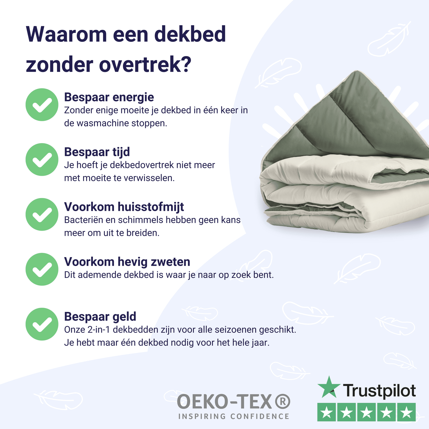 Zelesta Royalbed - Green & Cream