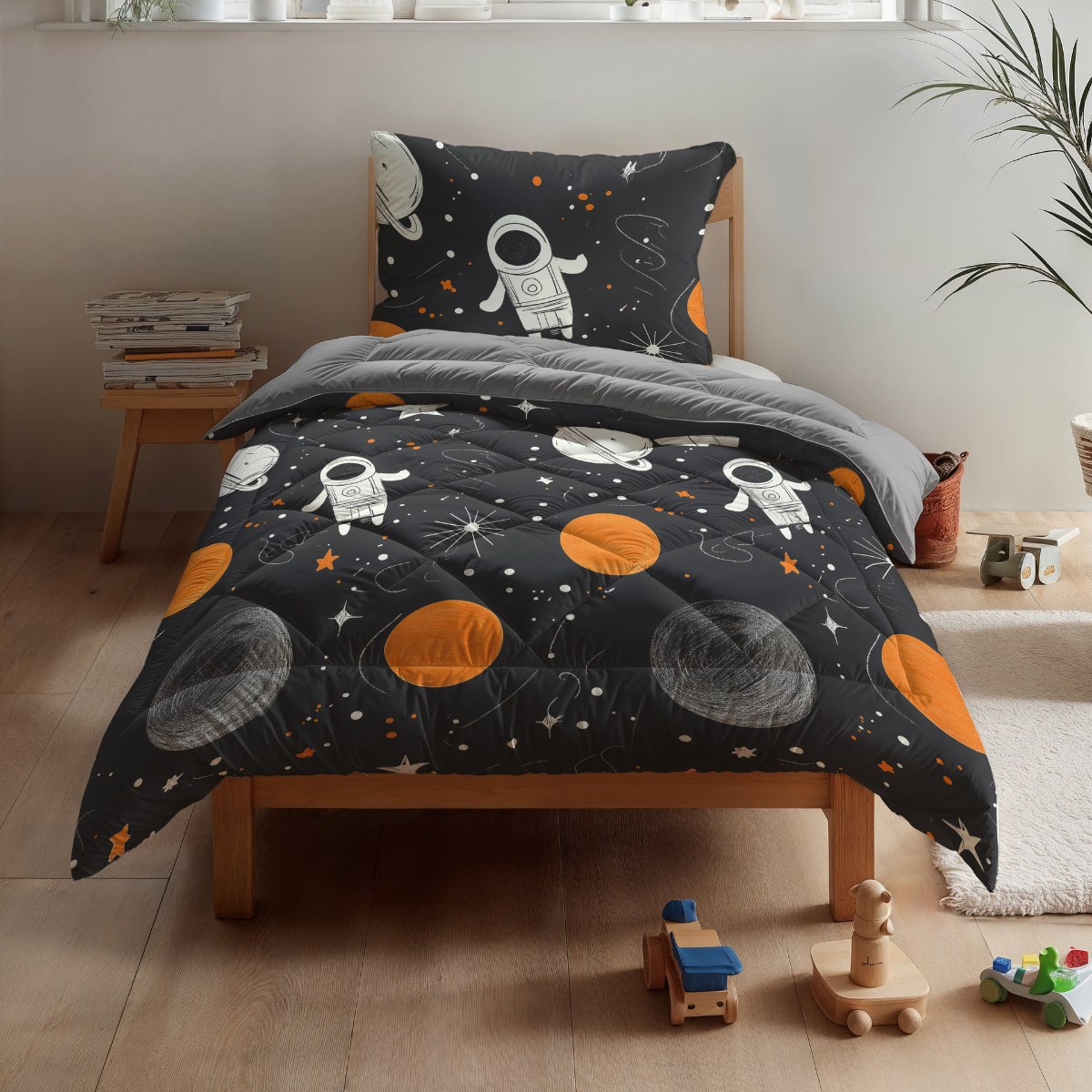 Zelesta Kiddybed Katoen - Space Man