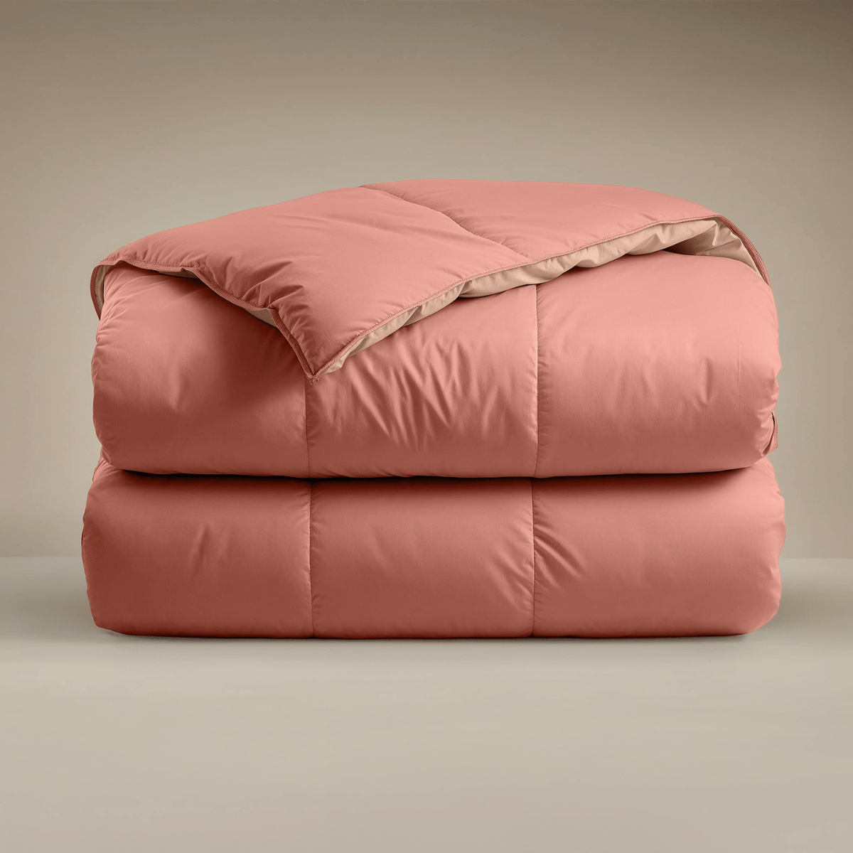 Zelesta Deluxe Duo Percale Cotton Duvet - Salmon & Peach