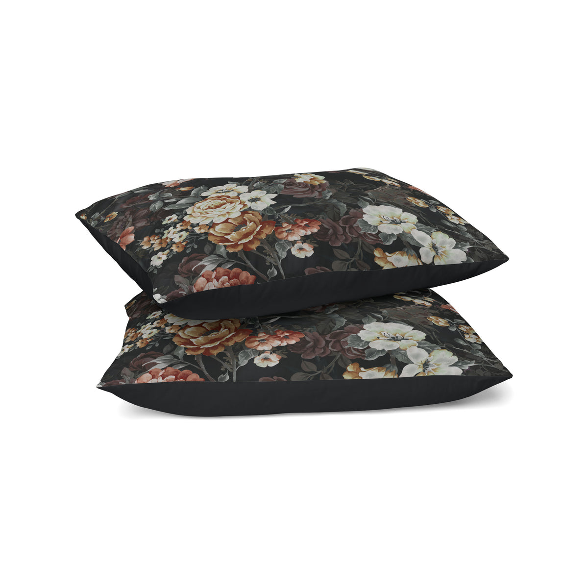 Zelesta Comfort Design Naadloze Kussensloop Set Van 2 - Golden Age Flower Black