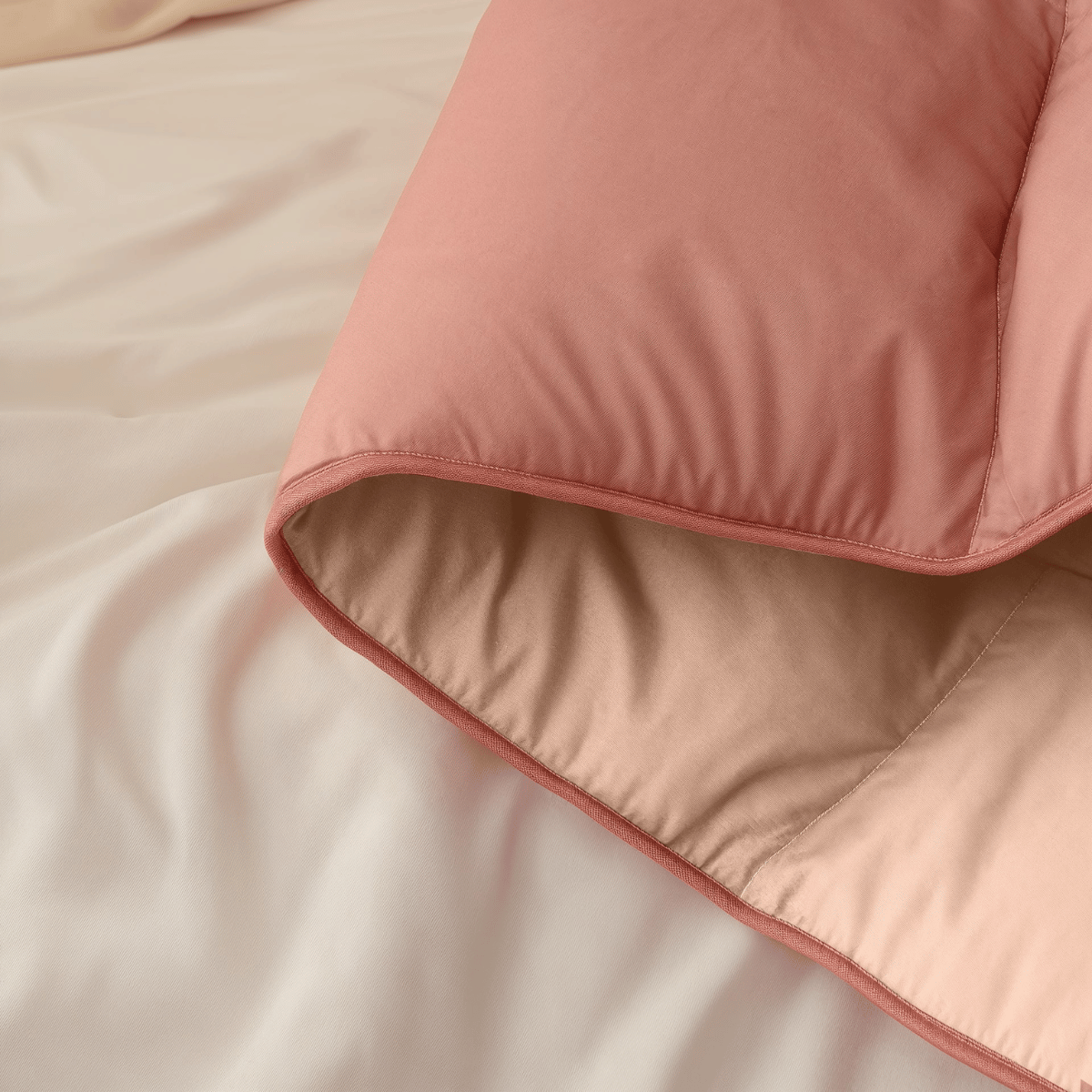 Zelesta Deluxe Duo Percale Cotton Duvet - Salmon & Peach
