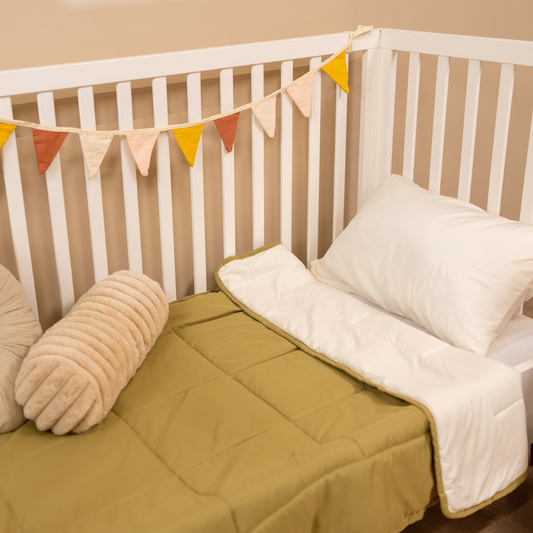 Zelesta Peuterbed - Cream & Olive