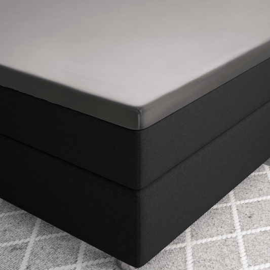 Primaviera Deluxe Topper Satijn Hoeslaken Grijs