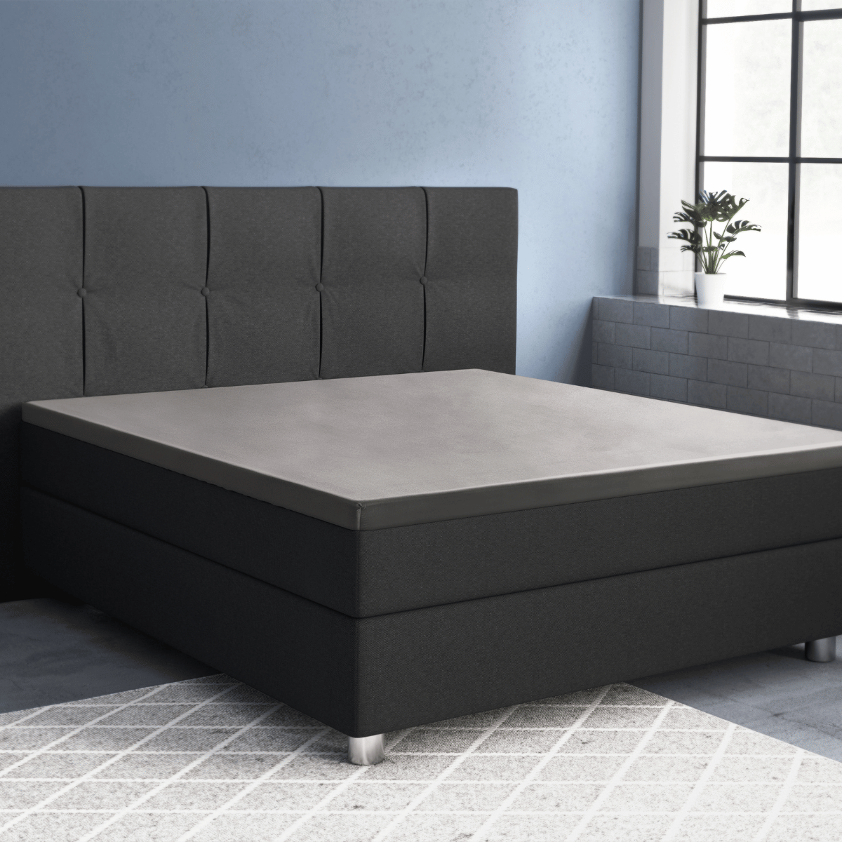 Primaviera Deluxe Topper Satijn Hoeslaken Grijs