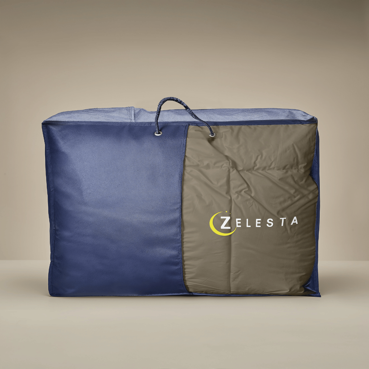 Zelesta Deluxe Duo Percale Cotton Duvet - Taupe & Cream