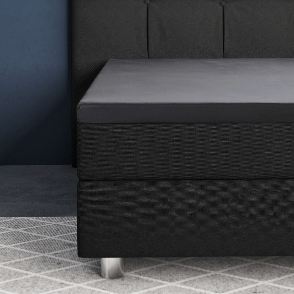 Primaviera Deluxe Topper Satijn Hoeslaken Antraciet