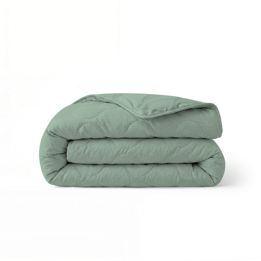Zelesta Special Mousseline Zomerdekbed - Eucalyptusgroen