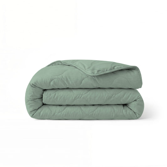 Zelesta Special Muslin Summer Duvet - Eucalyptus Green