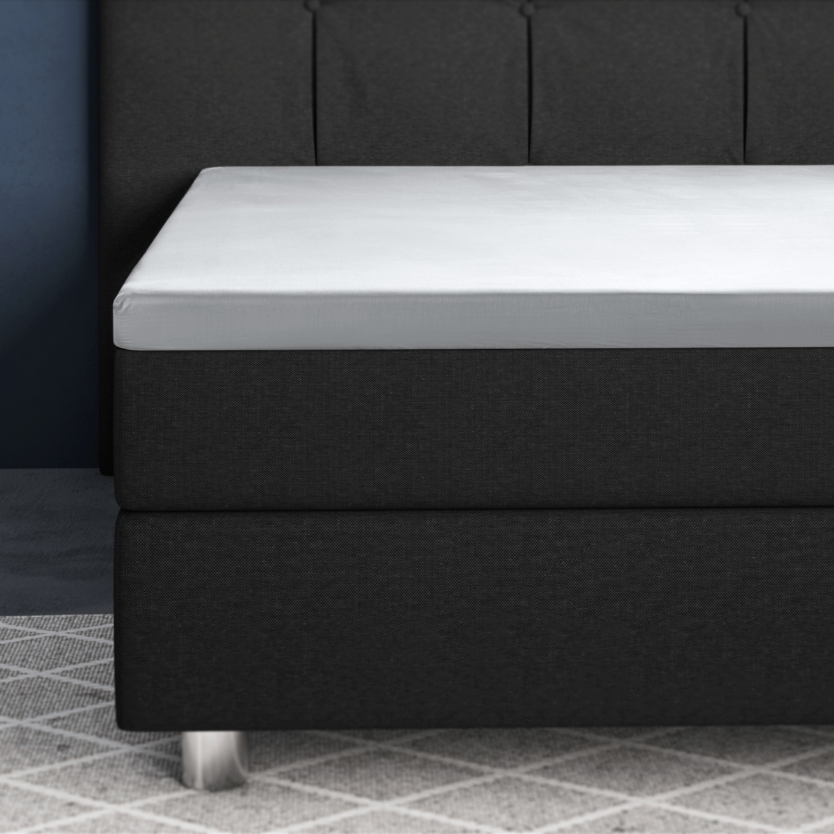 Primaviera Deluxe Topper Satijn Hoeslaken Wit