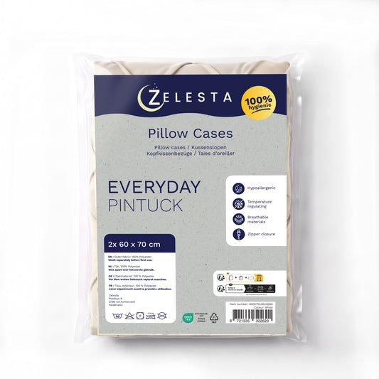 Zelesta Everyday Pintuck Pillowcase Set Of 2 - White
