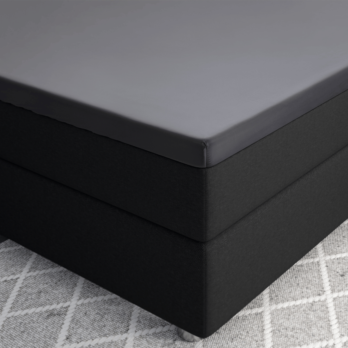 Primaviera Deluxe Topper Satijn Hoeslaken Antraciet