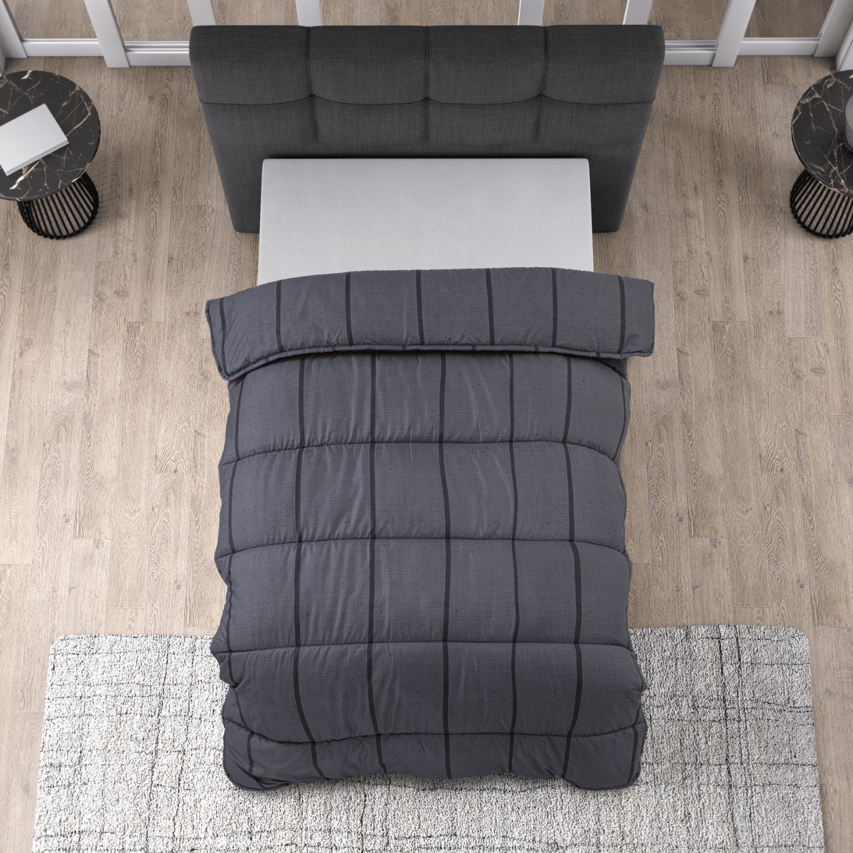 Zelesta Royalbed Stripe - Black & Grey