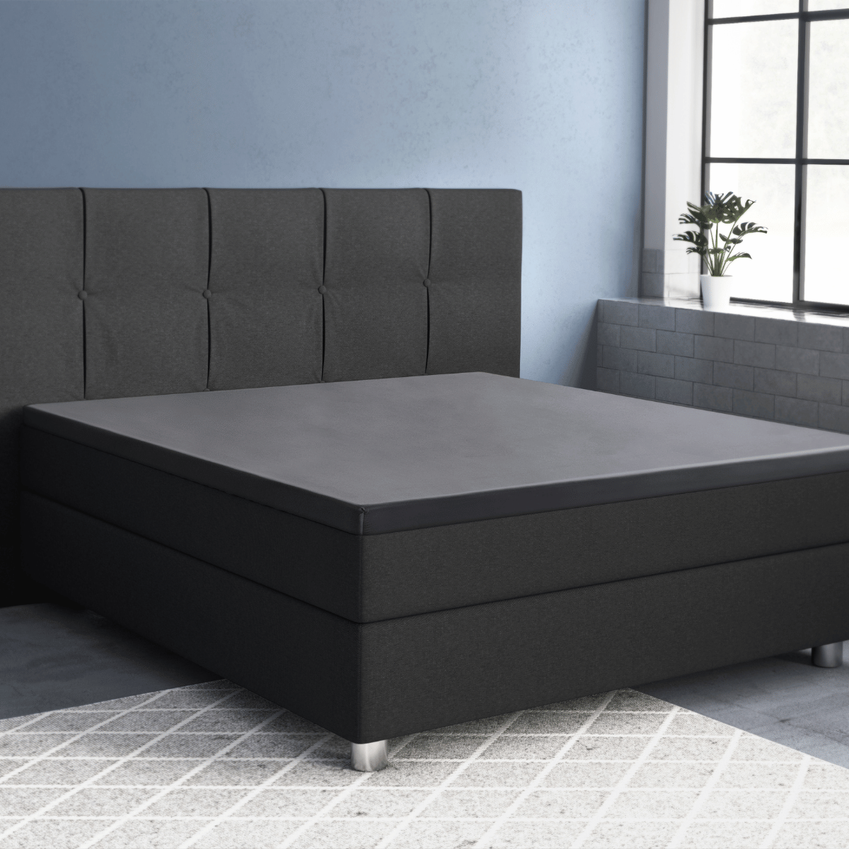 Primaviera Deluxe Topper Satijn Hoeslaken Antraciet