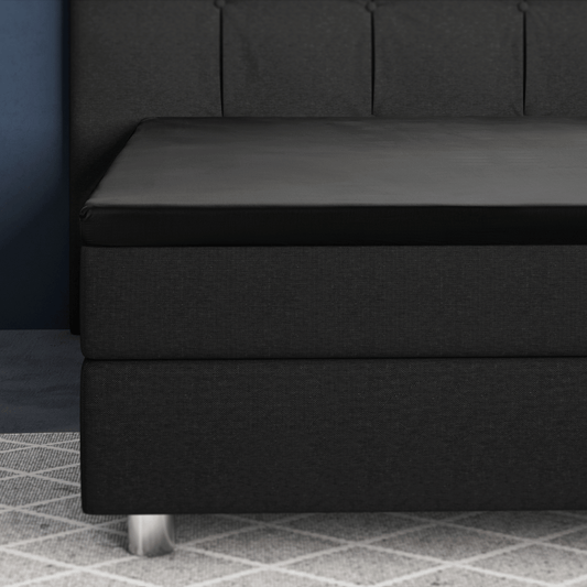Primaviera Deluxe Topper Satijn Hoeslaken Zwart